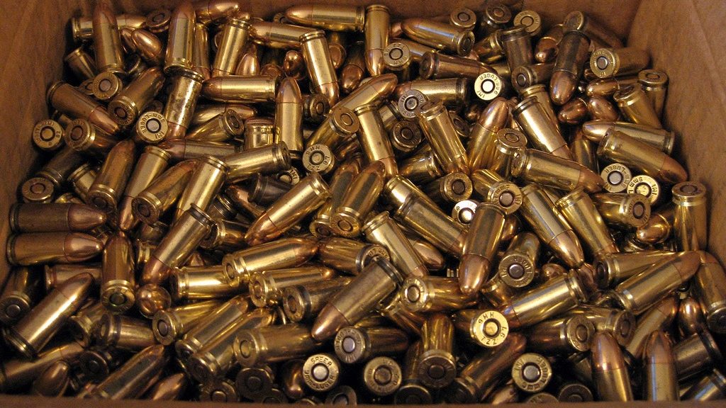 Box full of gold bullets